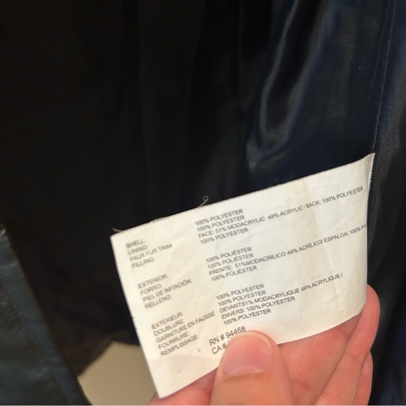 Nautica hunter green Puffer Jacket with faux Fur hood - Picture 7 of 9